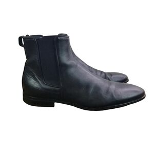 Aquatalia black leather chelsea boots